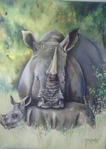 "Rhino: Please Protect Me Mom!"