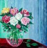 "Mixed Roses in a Vase"