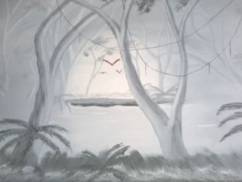 "Monochrome Misty Rainforest 2"