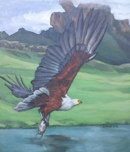 "Fish Eagle with Catfish"