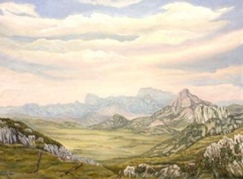 "World's View Nyanga  Giclee oil Print"