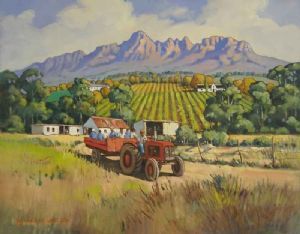 "Farm Scene Near Stellenbosch"