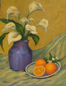 "Arum Lilies and Oranges"