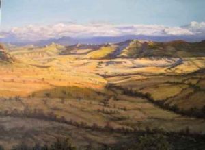 "View of Drakensberg with Receding Shadows."