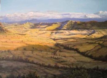 "View of Drakensberg with Receding Shadows."