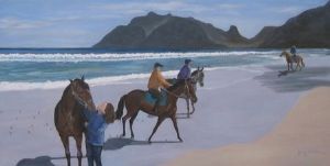 "Early Morning Ride on Noordhoek Beach"