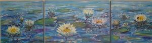 "Okavango Lilies Triptych"