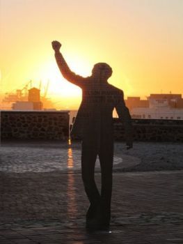 "Nelson Mandela at Voting Line"