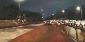 "Wet Morning Traffic Series #6 Rhodes Drive"