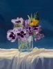 "001 African Sunbird in Pansies- Giclée"