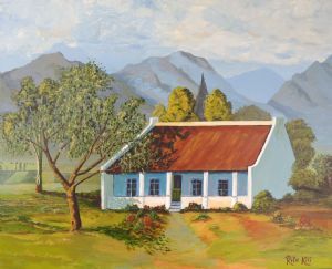 "Cape Dutch Farm House Blue"