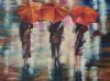 "People Walking in the Rain "