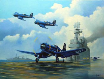 "Vought Corsair F4-U & USS Enterprise CV-6"