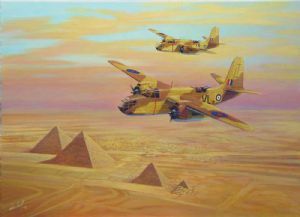 "SAAF 12 Squadron Boston Bombers Over Cairo #2"
