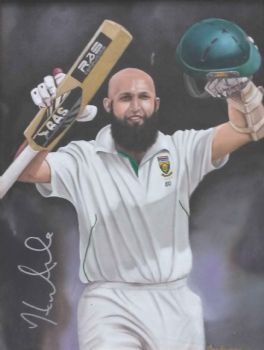 "Hashim Amla 1 Autographed"