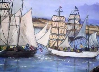 "East London Harbour Dutch Ships"