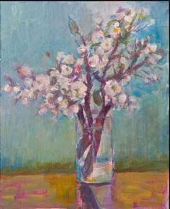 "Blossoms In Glass Vase Ref 003"