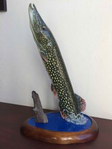 "Northern Pike Leaping"