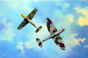 "SAAF Spitfire & Messerschmitt BF-109"