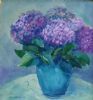 "Hydrangeas In Turquoise Vase"