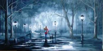 "Stroll in Park with Dogs"