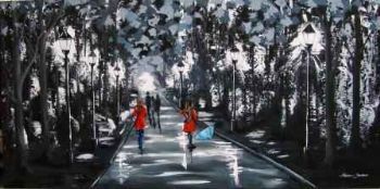 "Woman in Rainy Forest. "