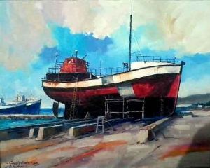 "Red Trawler St Helena Bay"