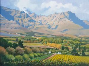 "Stellenbosch Mountain on a Morning in Autumn"