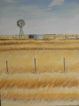 "Windpomp wheatfield"