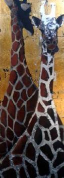 "Giraffe with Gold Leaf"