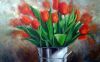 "Red Tulips in Bucket"