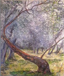 "Study of Olive Trees - After Claude Monet"