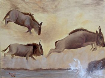"Migrating Wildebeest "