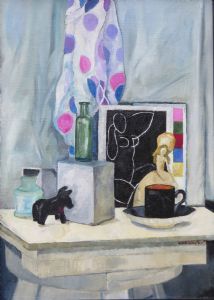 "Still life with Matisse postcard"