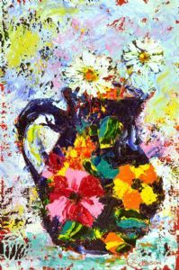 "Daisies in a Portuguese Jug"