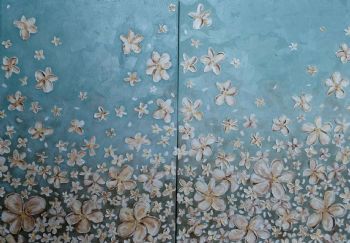"Abstract Impasto Flowers "