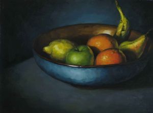 "Blou Vrugtebak / Blue Fruit Bowl"