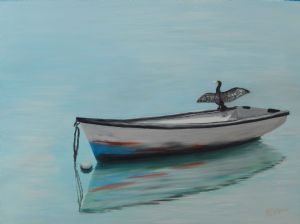 "Cormorant On Boat "