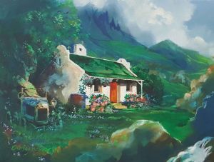 "Cottage at Foot of Mountain"