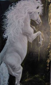 "White Horse Rearing Up"