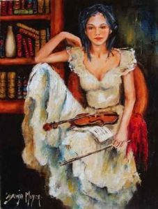 "Woman Playing Violin"