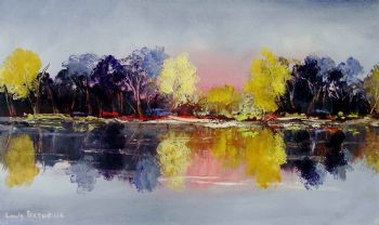 "Blue and Yellow Reflection"