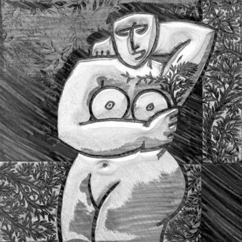 "Nude Resting 2 - Digital Art"