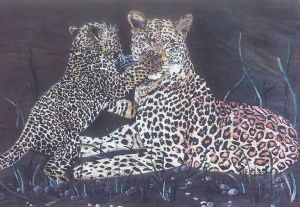 "Leopard and Cub"