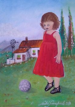 "Girl Play With Ball"