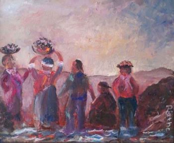 "Mussel Gathering at Noon"