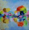 "Cottages Reflecting in Water"