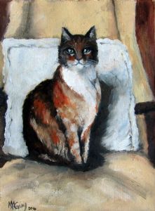 "Bunny on a chair"