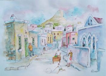 "Winding Street in Malay Quarter"