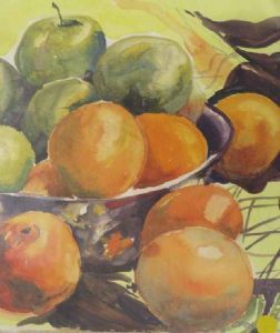 "Apples and Oranges Still Life"